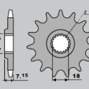 PBR řetězové kolo přední 432 12 18NC SUZUKI RM 125 '92-'07, RMZ 250 '10-'12 (JTF427.12SC) (ŁAŃC. 520) (MADE IN ITALY) Výhodná Nabídka